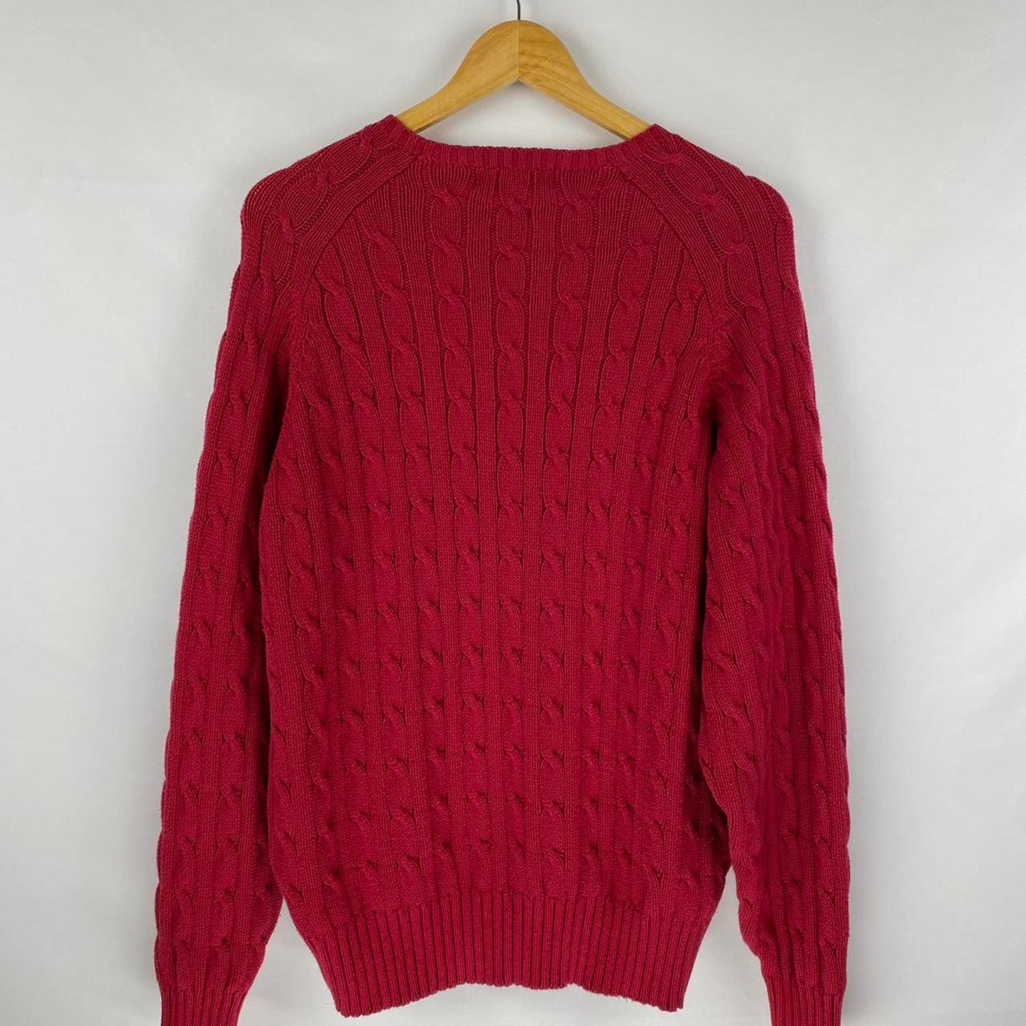 Pink Polo Sweater - L