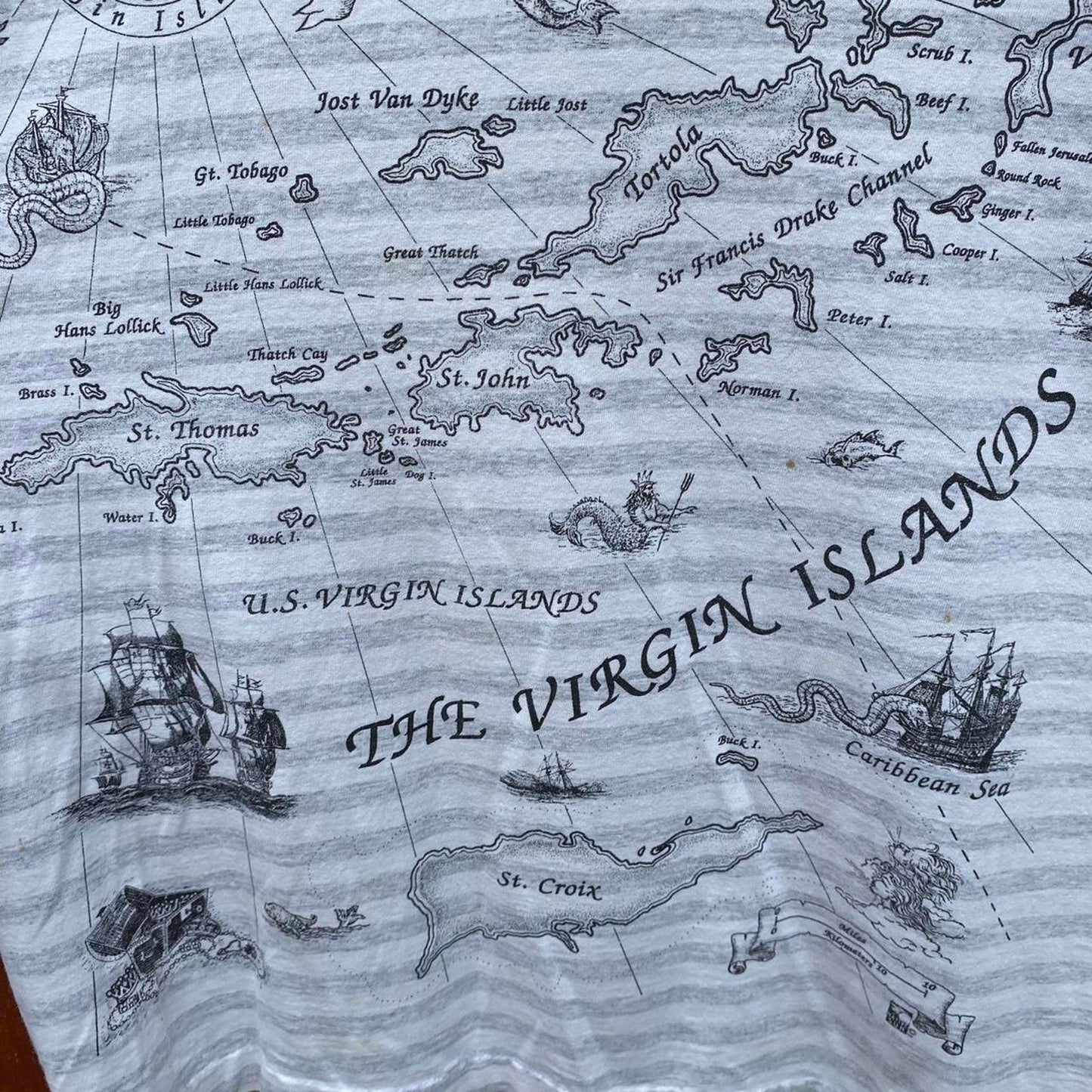Virgin Islands Map Tee