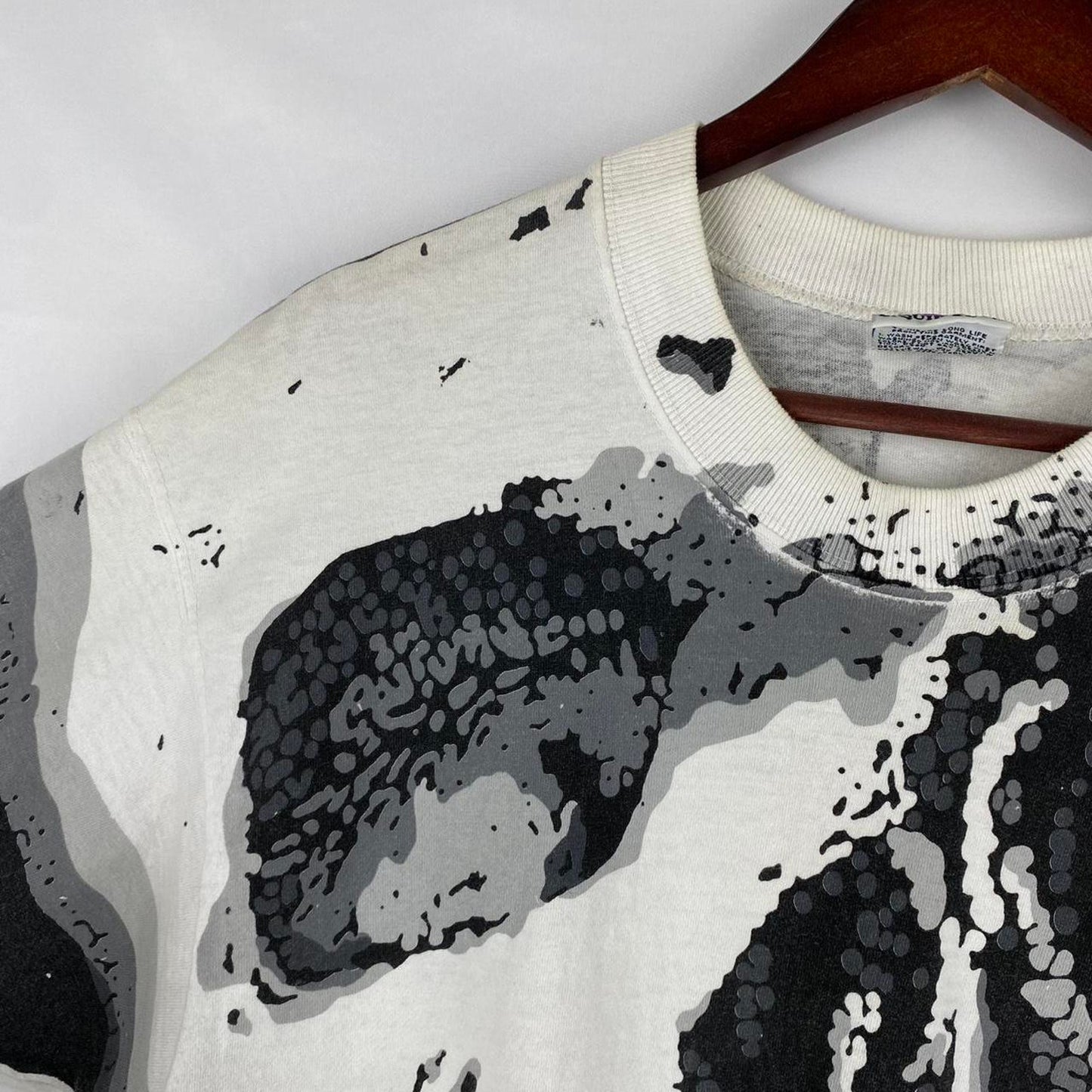 Skull & Spine Liquid Blue Tee - L