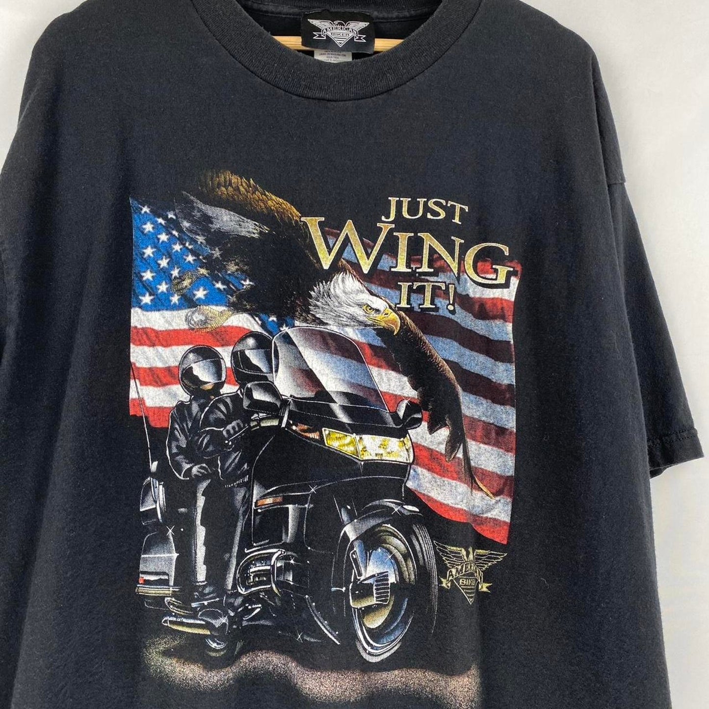 Just Wing It Biker Tee - XXL