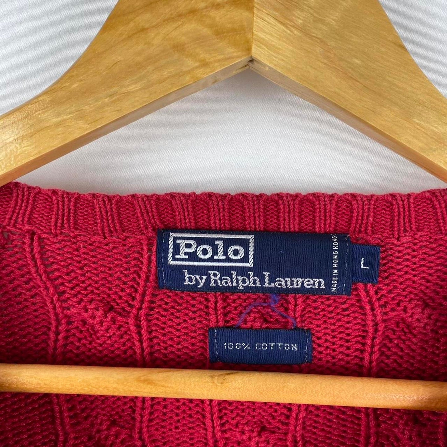 Pink Polo Sweater - L
