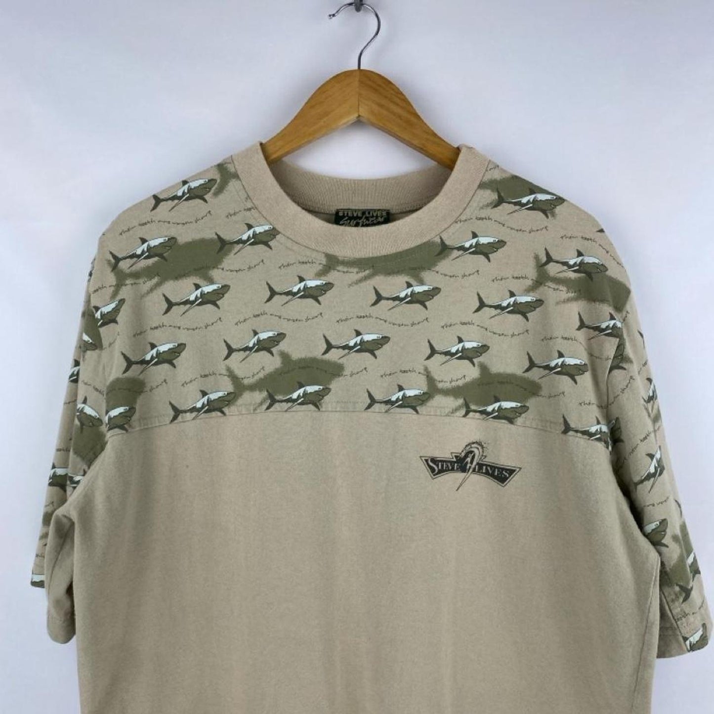 Steve Lives Surf Wear Shark Tee - M