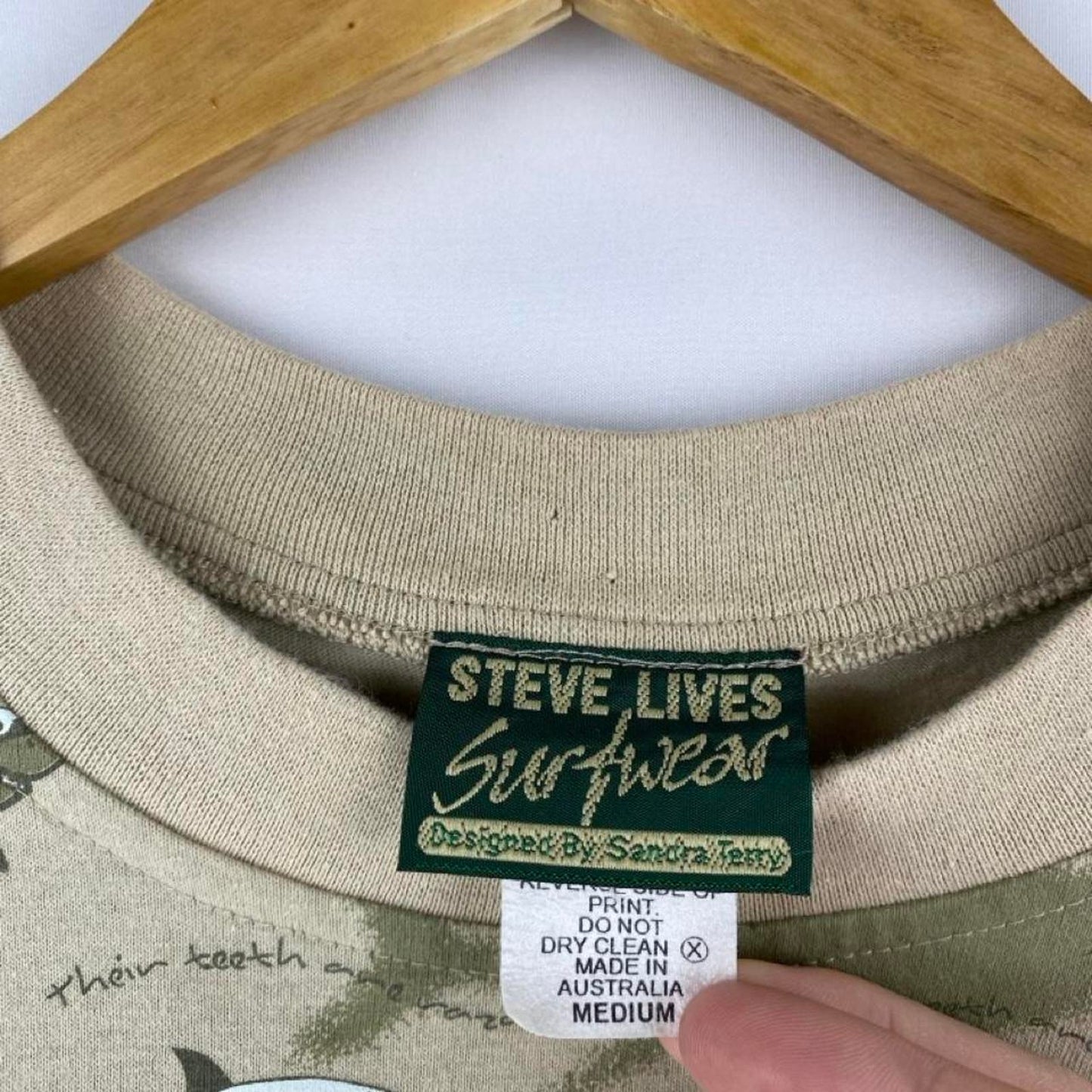 Steve Lives Surf Wear Shark Tee - M