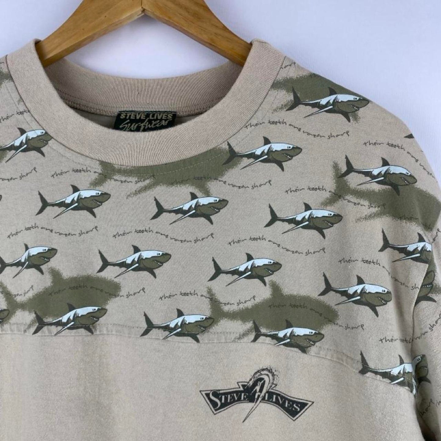 Steve Lives Surf Wear Shark Tee - M