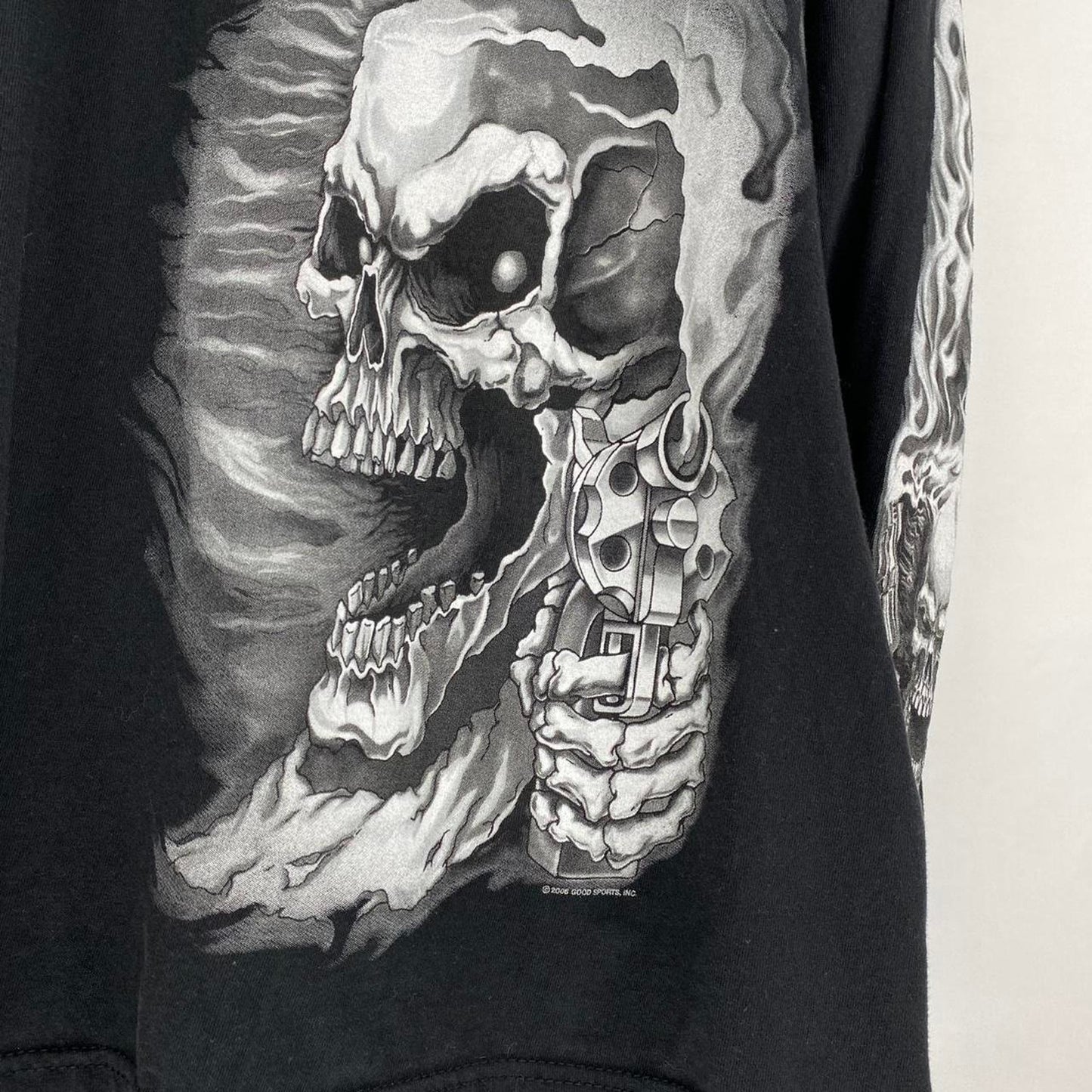 06' Skeleton Gun Long Sleeve - L