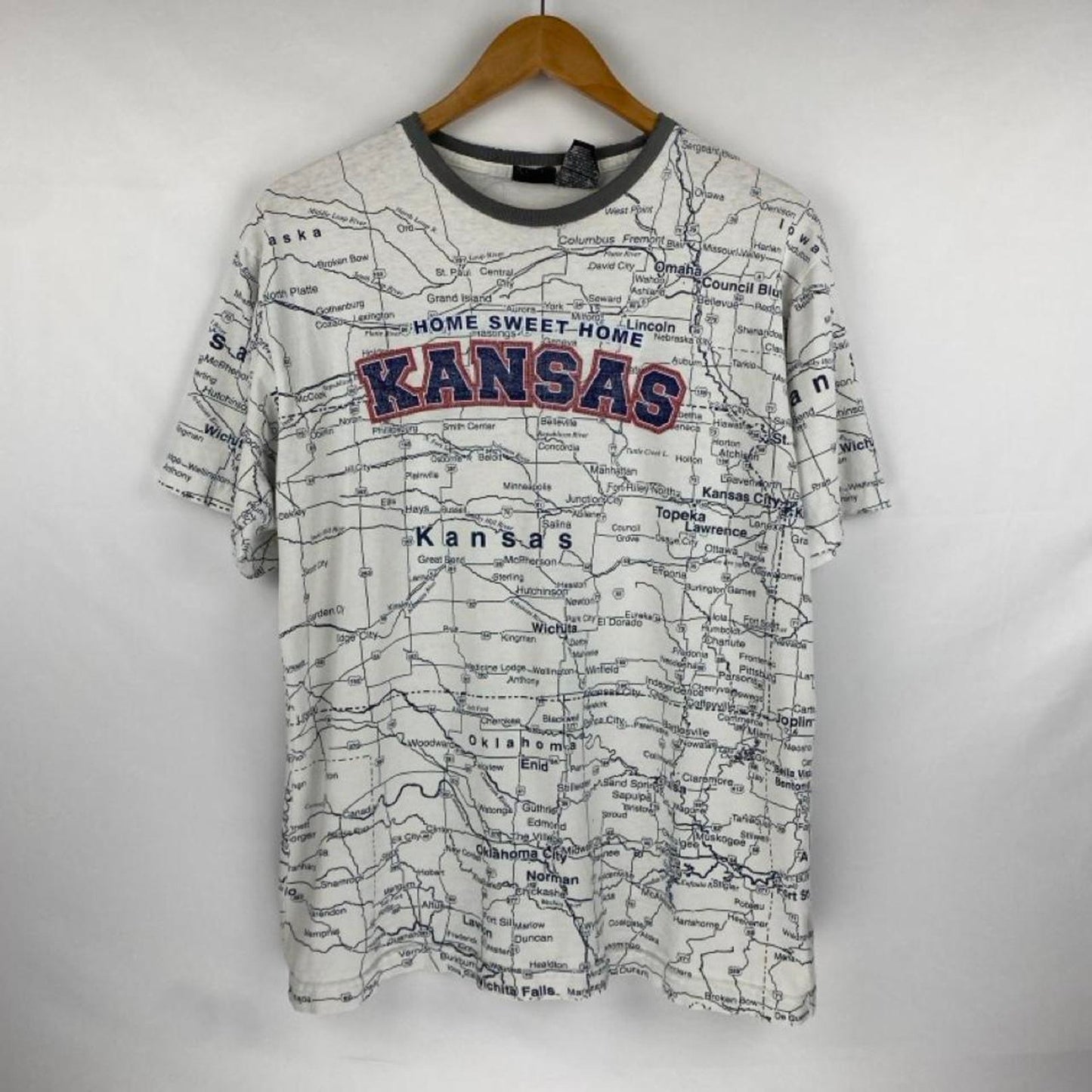 Kansas Map AOP Tee - M