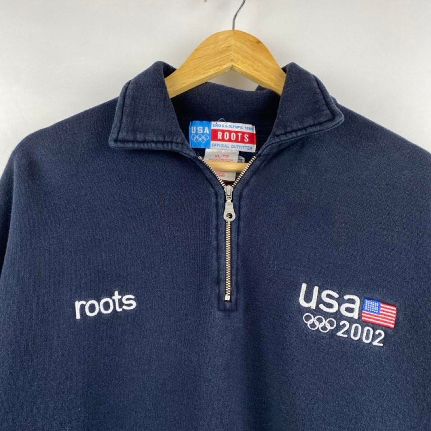 2002 USA Olympics Roots quarter zip - XL