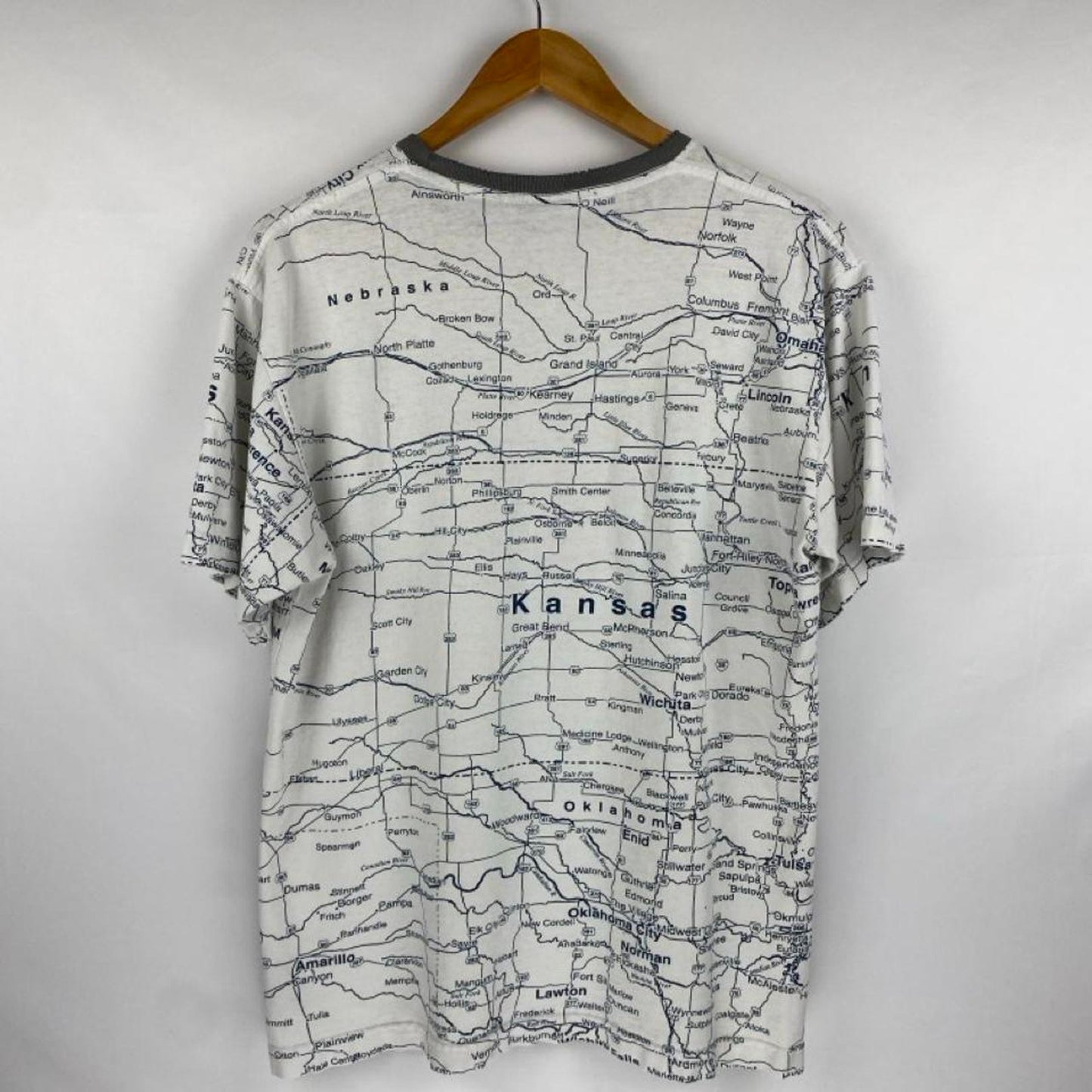 Kansas Map AOP Tee - M